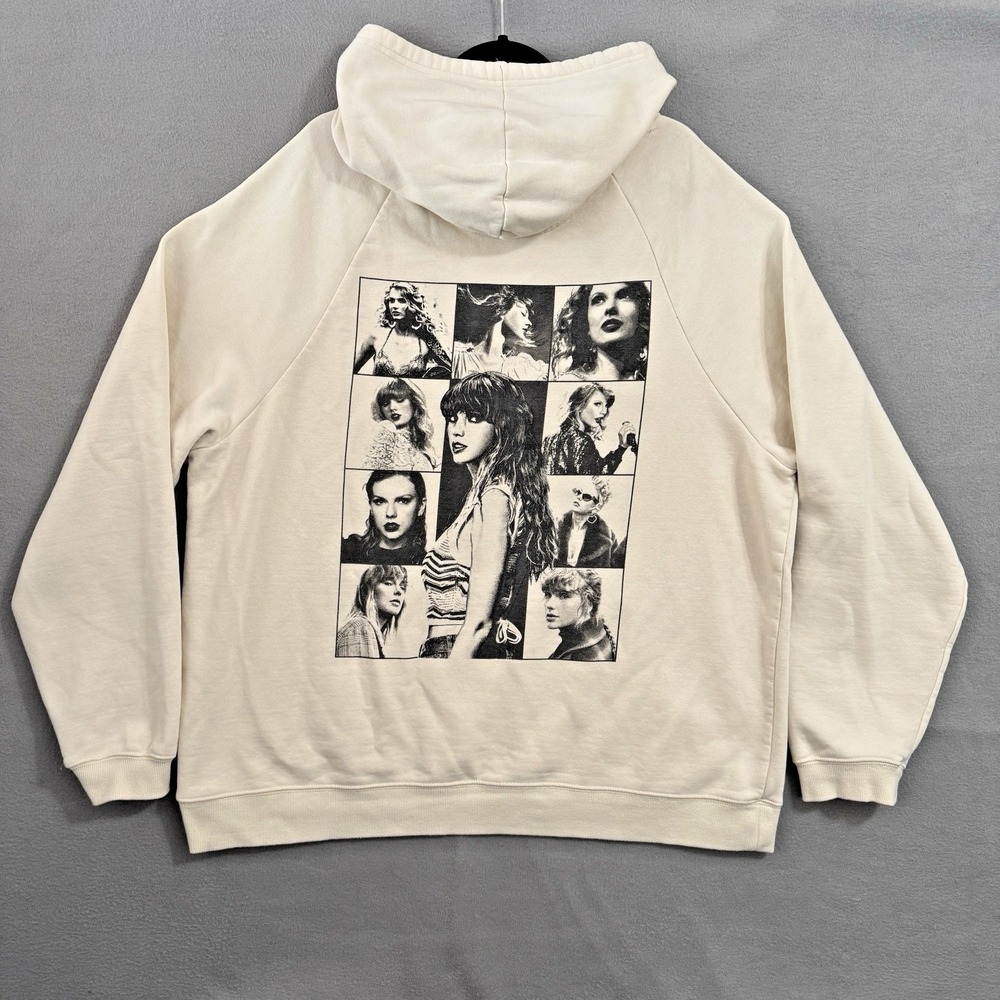Taylor Swift The Eras Tour Hoodie Unisex 2XL Cream Pullover Concert Merch